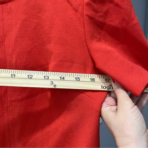 Trina Turk Dress Size 4 Red Caicos Shift Mini Mod 60s Style Pocket Front - Picture 9 of 12